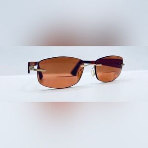 Vintage Emilio Giani E6818 Gold Oval Rimless Sunglasses Frames Only